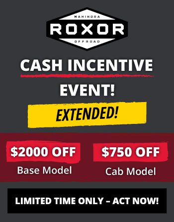 ROXOR cash incentive event extended!